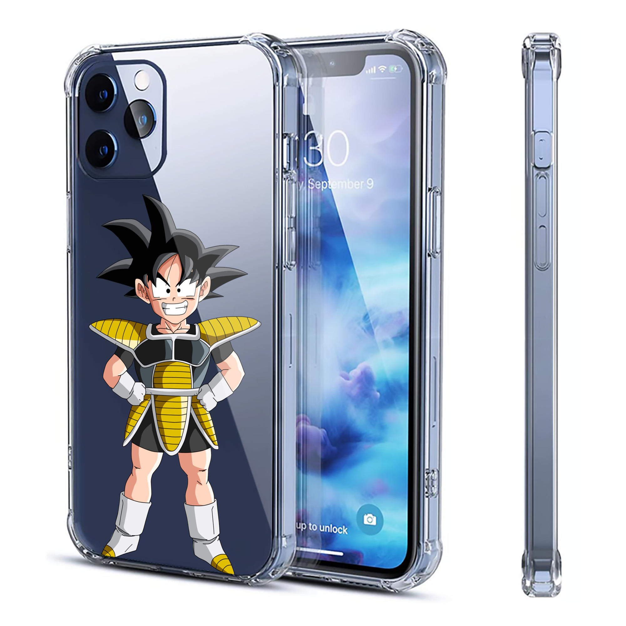 （画像用） ドラゴンボール 孫悟空（そん ごくう）Son Goku カカロット DRAGON BALL Kakarotto 【iPhone 12シリーズ対応】透明スマホケース（クリアソフトケース）